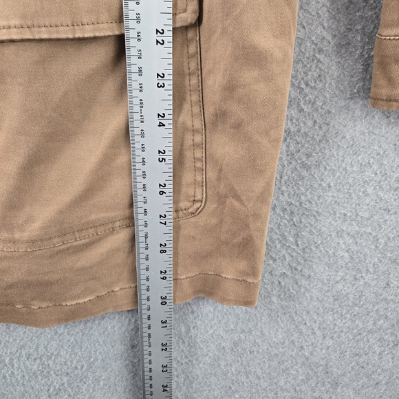 Torrid Women Jacket 3 Tan Twill Utility Button Long Sleeve - Picture 5 of 9